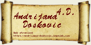 Andrijana Dosković vizit kartica